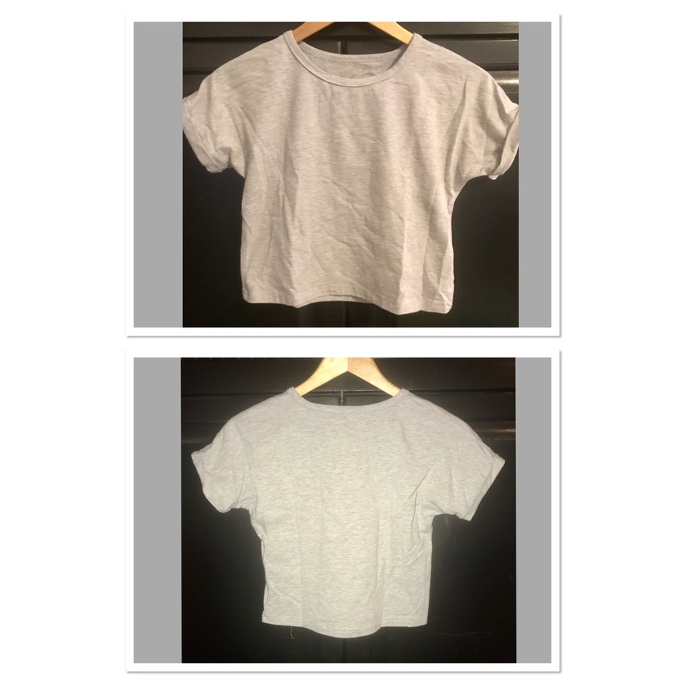 Gray crop T-shirt